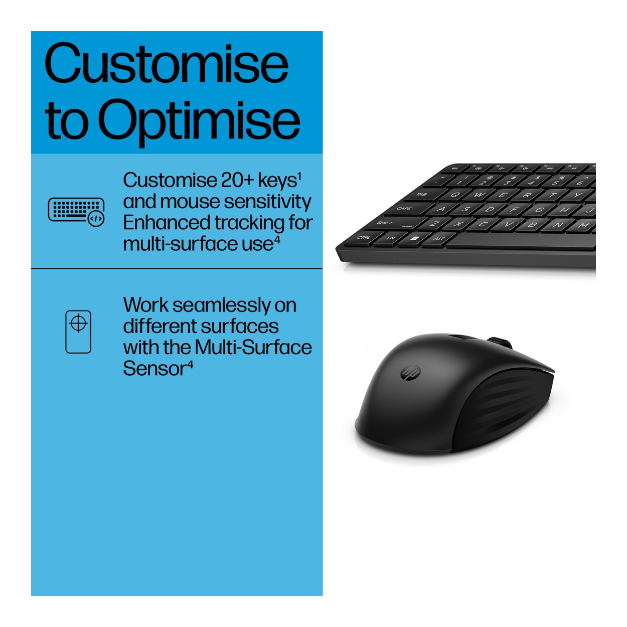 HP 655 Wireless Keyboard & Mouse Combo