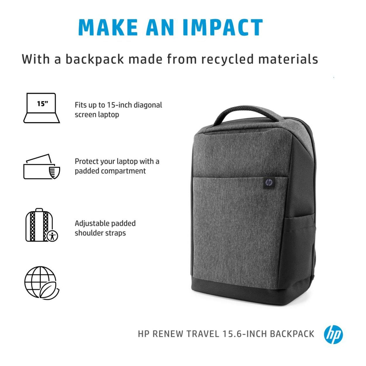 HP Renew Travel Grey 15.6" Backpack